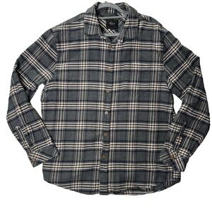 Rails Forrest Charcoal Plaid Button Front Shirt Jacket‎ Cotton Mens XL Skate